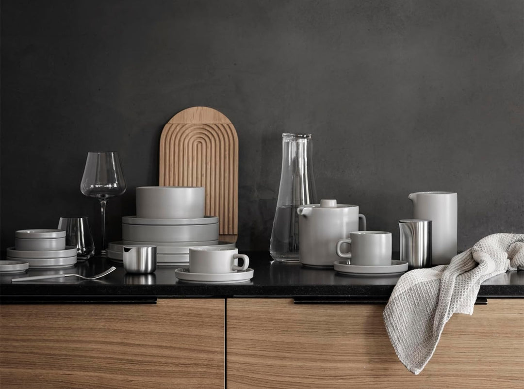 blomus 63911 PILAR Kaffeetassen, Steingut, Grau, 200 ml