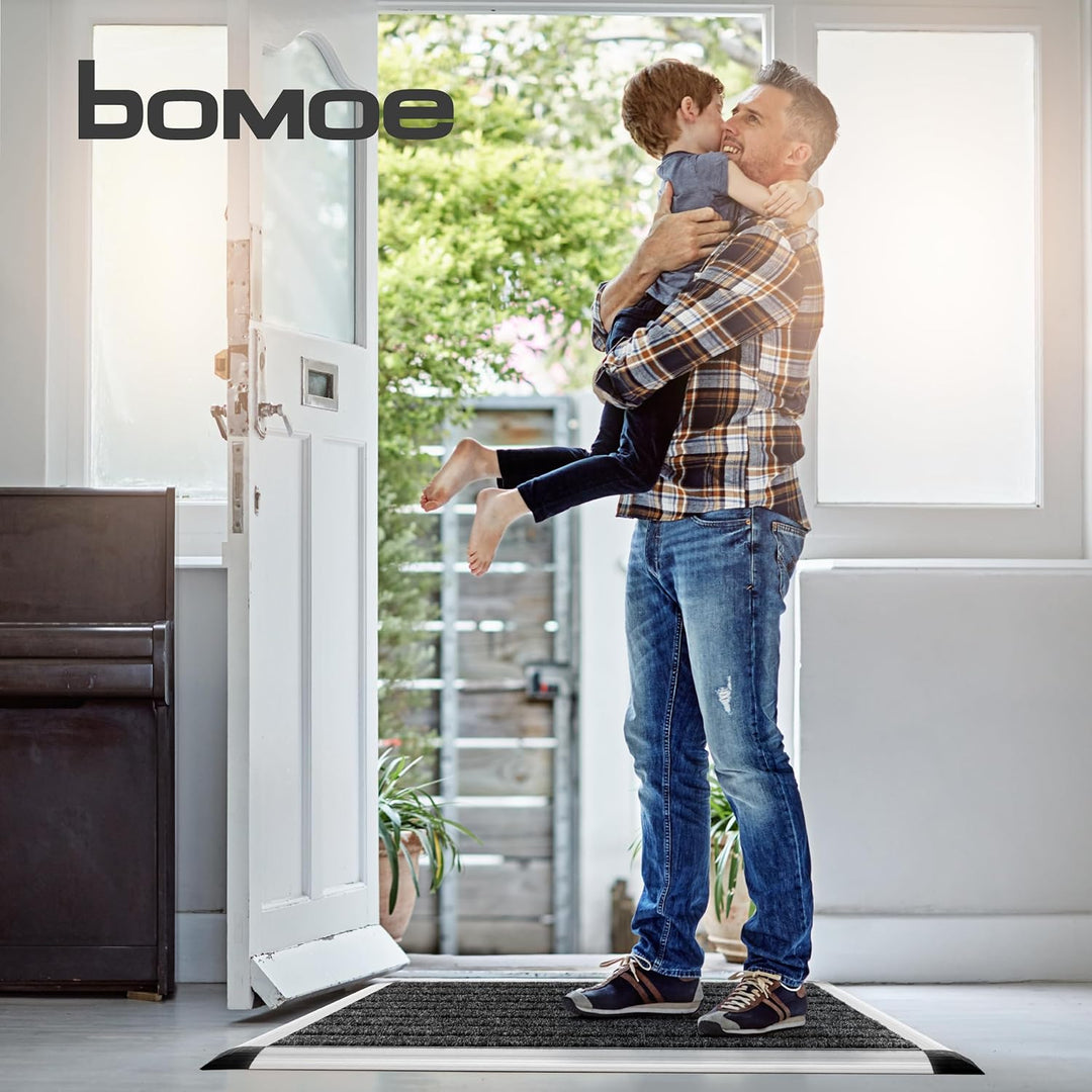 bomoe Fussabtreter Aussenbereich Alu Fussmatte 40x60 cm rutschfest Rostfrei AluGant Haustür Fussabtr