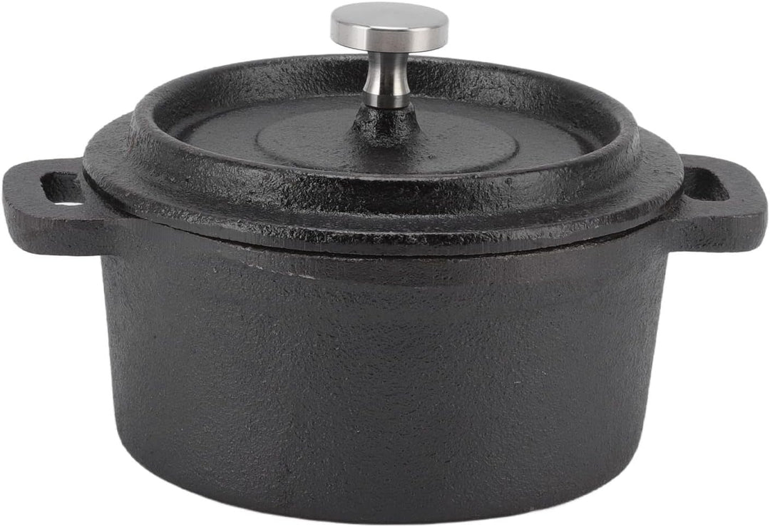 Dutch Oven, antihaftbeschichtete flache Gusseisenpfanne, traditioneller Stil, verdickter, ergonomisc