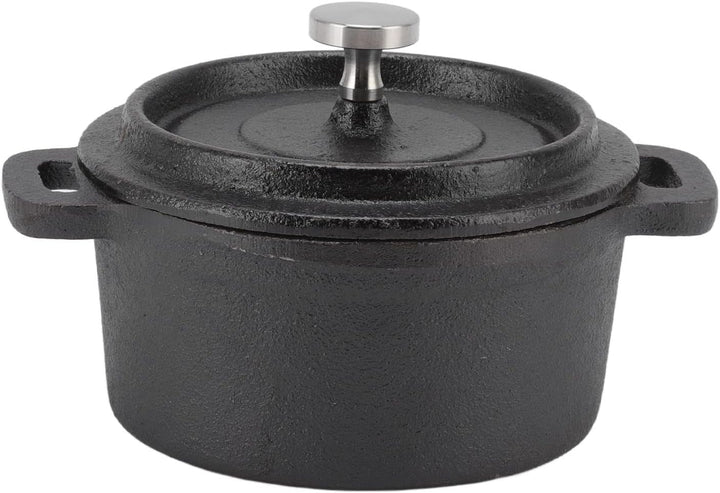 Dutch Oven, antihaftbeschichtete flache Gusseisenpfanne, traditioneller Stil, verdickter, ergonomisc
