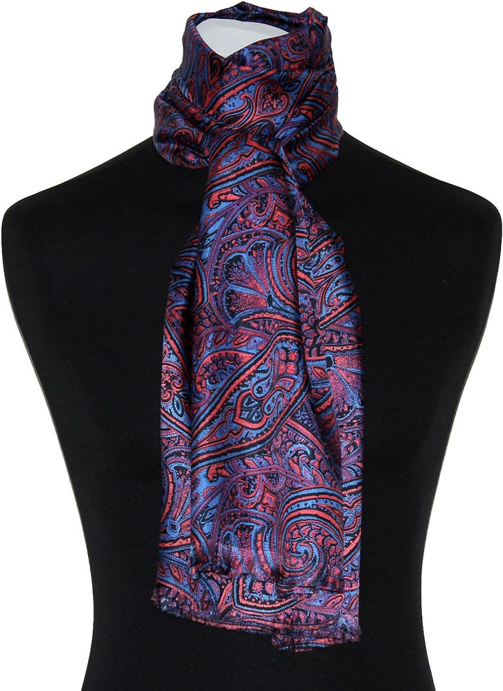 Lorenzo Cana Damen Schal 100% Seide in harmonischen Farben bedruckt doppellagig Seidenschal Seidentu