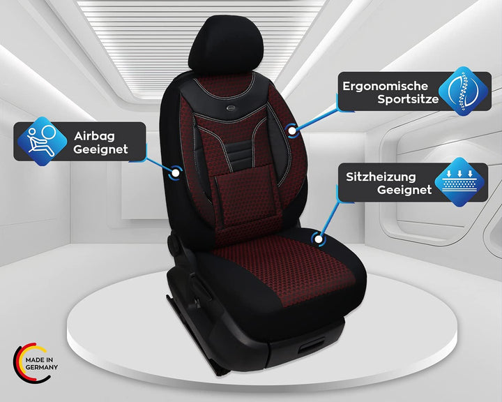 BREMER SITZBEZÜGE Mass Auto Schonbezüge kompatibel mit Mercedes B-Klasse W245 Fahrer & Beifahrer Set