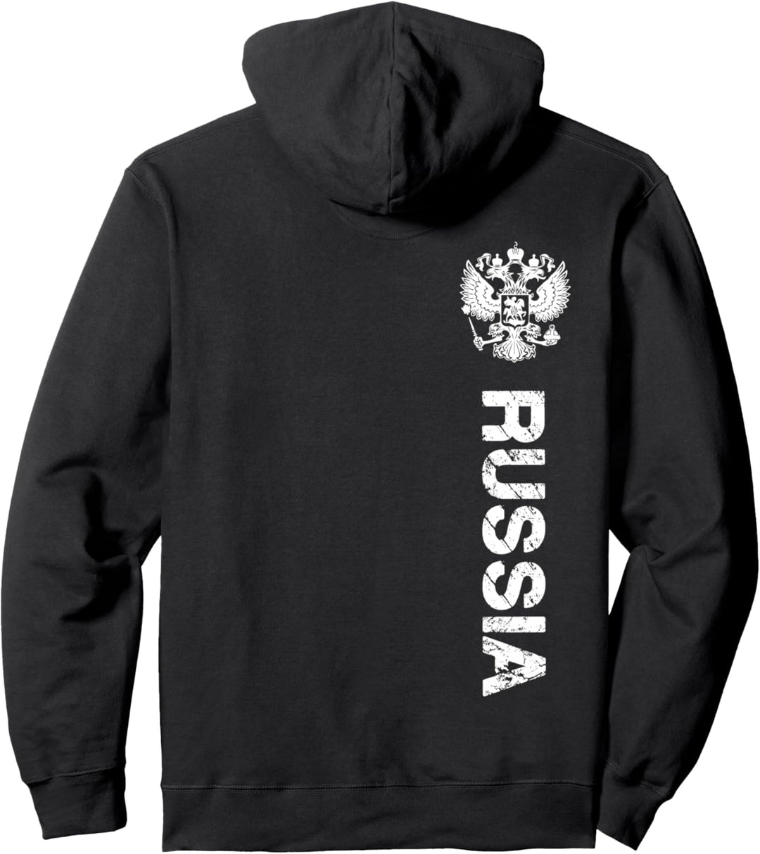 Russia Shirt Russland Fahne Wappen Herren & Damen Russia Pullover Hoodie