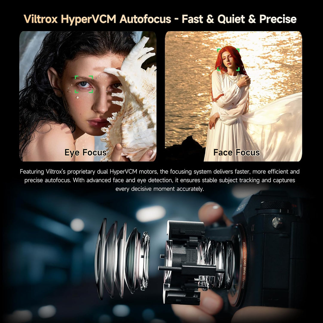 VILTROX AF 85mm F1.4 Pro FE Vollformatobjektiv für Sony E-Mount, 85mm f/1.4 Autofokus-Portrait-Prime