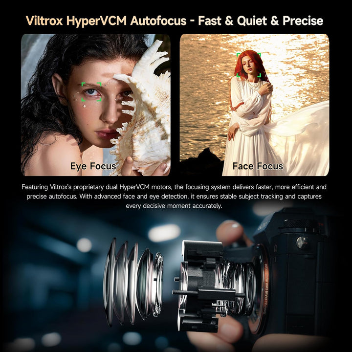 VILTROX AF 85mm F1.4 Pro FE Vollformatobjektiv für Sony E-Mount, 85mm f/1.4 Autofokus-Portrait-Prime