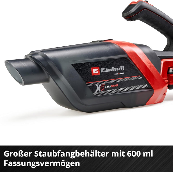 Einhell Akku-Handstaubsauger TE-HV 18/06 Li-Solo Power X-Change (18 V, 72 mbar Saugleistung, inkl. F