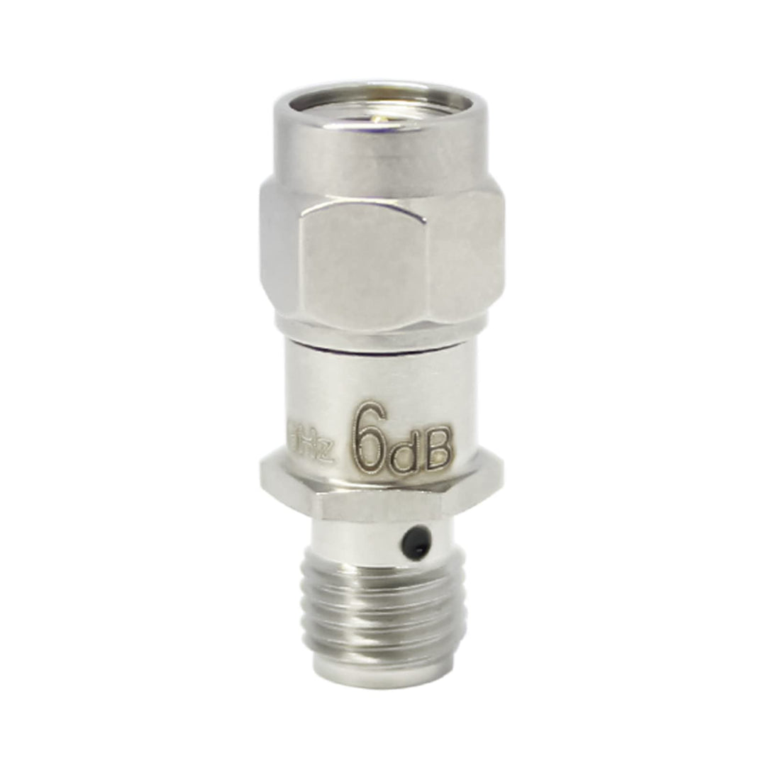 TOJOIN 2PCS RF Koaxial-Dämpfungsgerät, 12.4GHz 6dB 2W 50Ohm SMA Stecker auf SMA Buchse RF Coaxial At