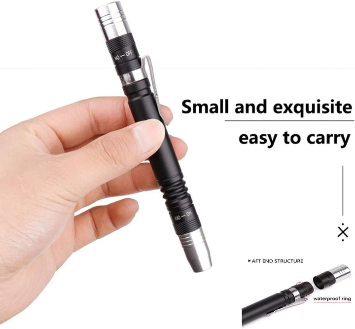 POCKETMAN Mini Taschenlampe LED 395nm UV Taschenlampe 2 Lichtquelle Mini Stift Taschenlampe mit Bele
