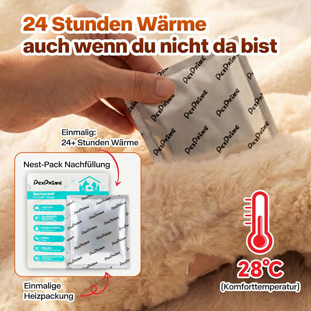 Pet Prime Hundeherzschlag Spielzeug Welpe Verhaltenshilfe Spielzeug Herzschlag Plüschtier für Hausti