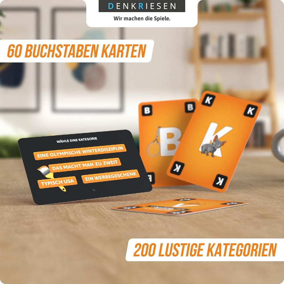 DENKRIESEN - Stadt Land VOLLPFOSTEN - Das Kartenspiel - Classic Edition | Geschenkidee| Stadt Land F