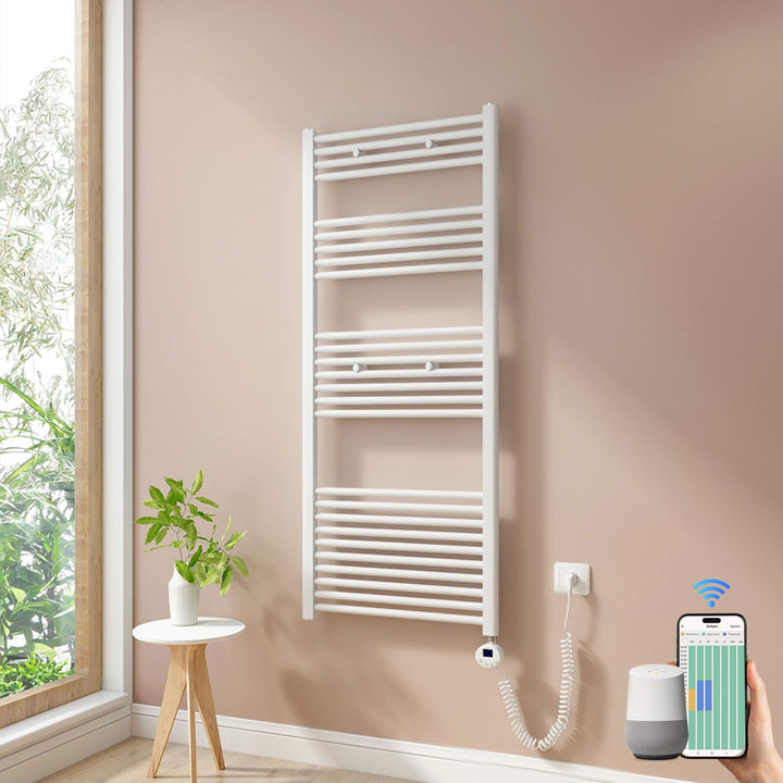 Heilmetz Smart WiFi Badheizkörper Elektrisch 140x60cm Elektrischer Handtuchtrockner mit Thermostat u