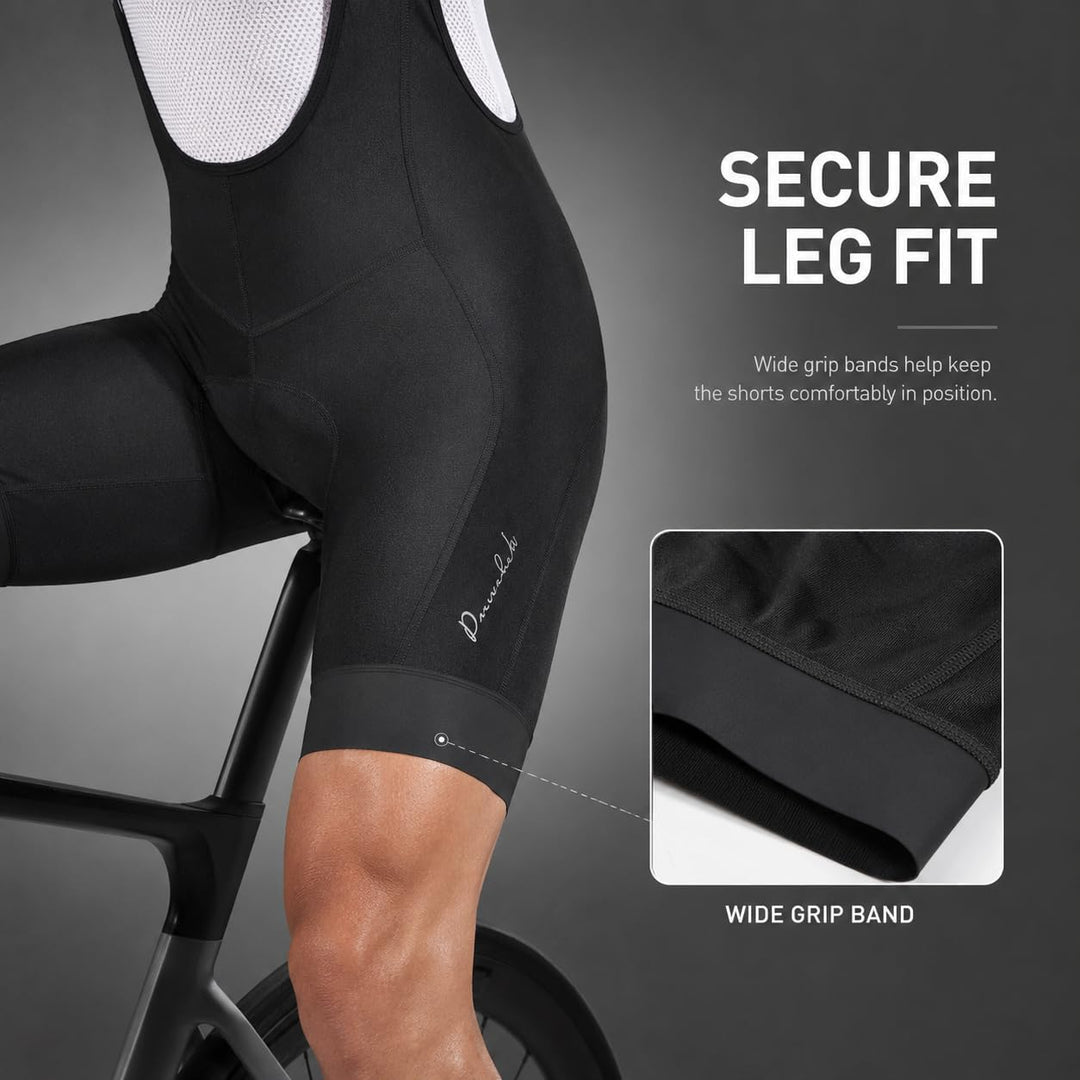 Przewalski Herren 3D gepolsterte Fahrrad-Trägerhose, Fahrrad-Trägerhose M Blau, M Blau