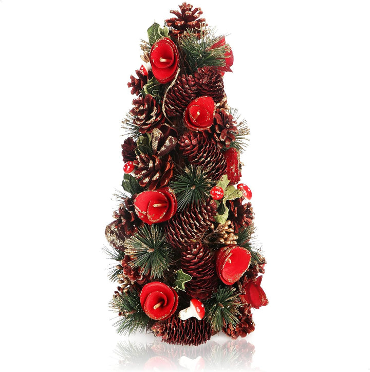 com-four® Deko-Weihnachtsbaum, dekorativer Kleiner Schmuckbaum, tolle Tischdeko, optimal für die Adv