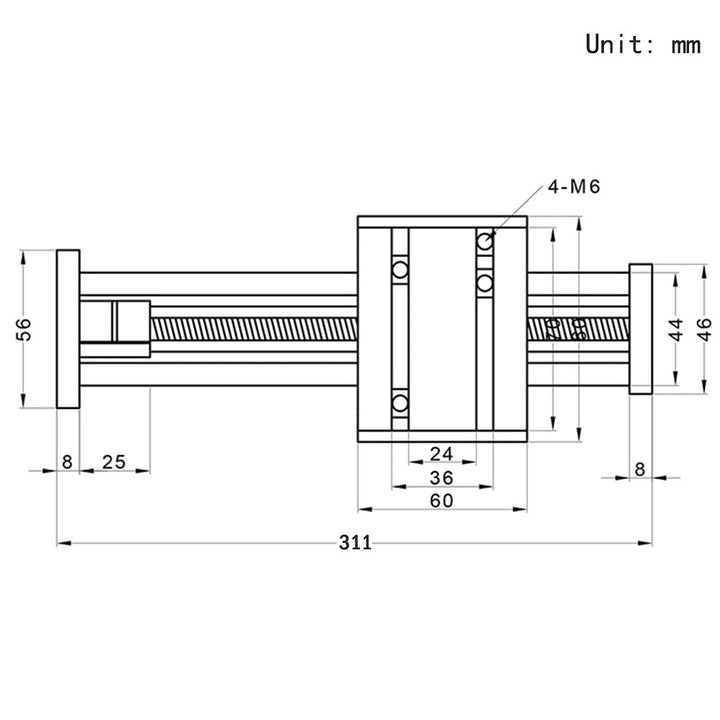Zeberoxyz 200mm effektive Länge Linear Schienenführung Kugelumlaufspindel SFU1605 mit NEMA17 Schritt