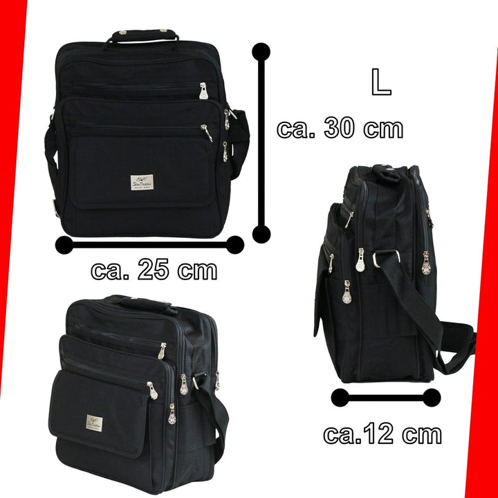 Herren Umhängetasche Schultertasche Reise-Tasche Männer Flugumhänger (L), L