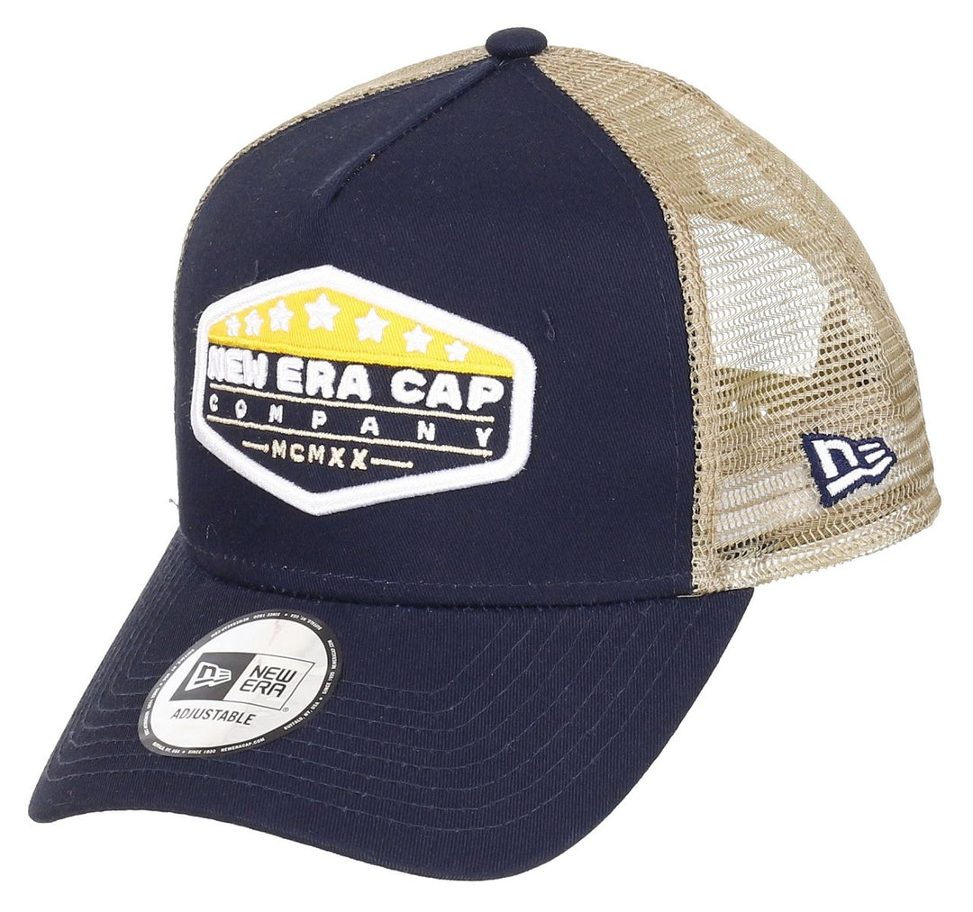 New Era MXMXX Patch Navy A-Frame Adjustable Trucker Cap - One-Size