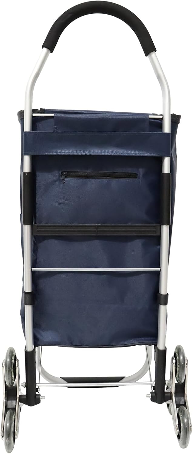 Einkaufstrolley Klappbar mit 56L Kapazität und Belastbar bis 50kg, 2 in 1 Multifunktions Mutige Alum