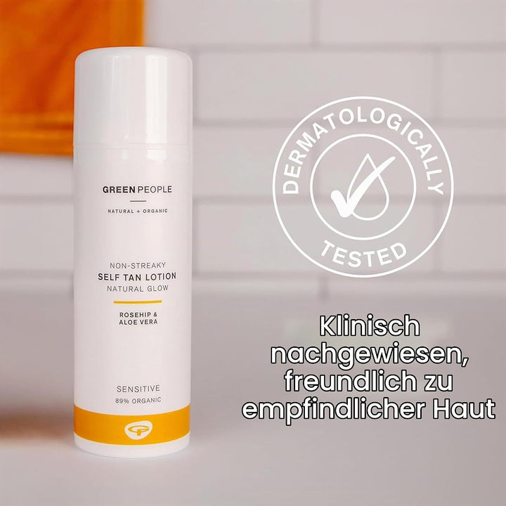 Green People Selbstbräuner-Lotion, 150ml | Natürlicher Bio-Selbstbräuner für Gesicht und Body | Mit