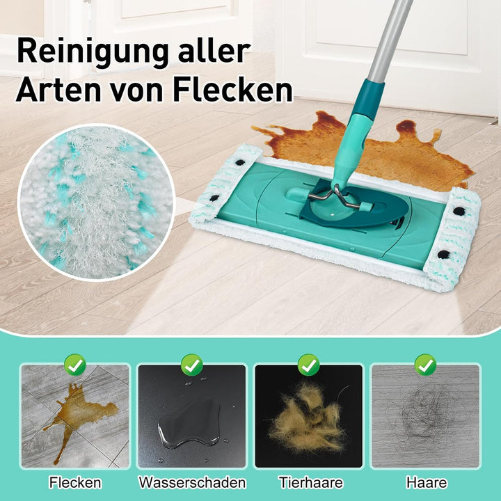 Wischmopp Bezug für Leifheit Combi/Clean Twist M Micro Duo Bodenwischer Ersatzbezug Wischbezug Ersat