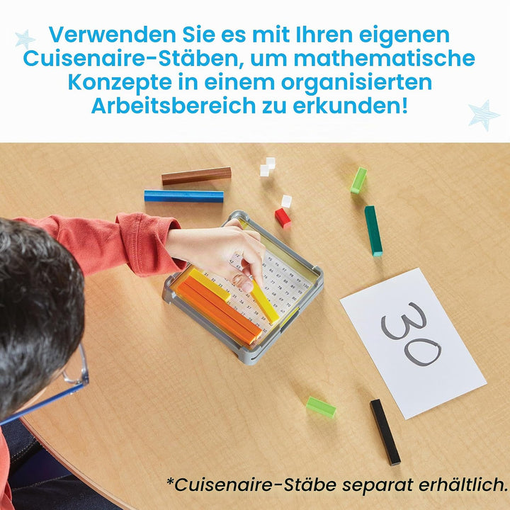 Learning Resources Cuisenaire Stab-Tabletts 6er-Set, ab 5 Jahren, enthält nur Tabletts und Aktivität