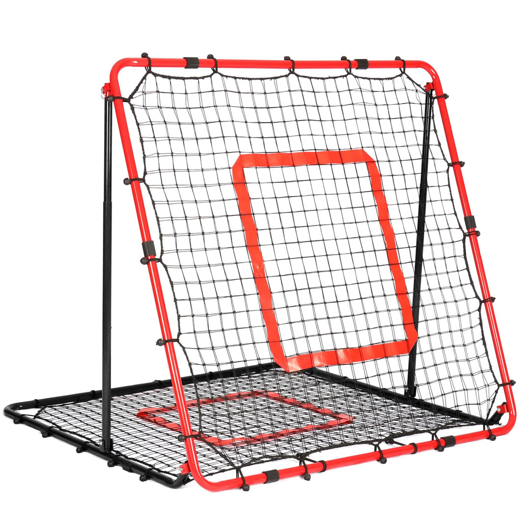 Fussball Rebounder, 85x85cm/120x120cm Rebounder für Fussball, Verstellbar mit 8 Winkeln, Doppellagig