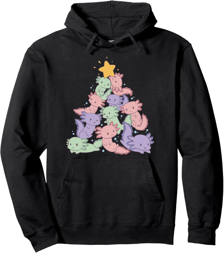 Axolotl Weihnachtsbaum Weihnachten Pullover Hoodie