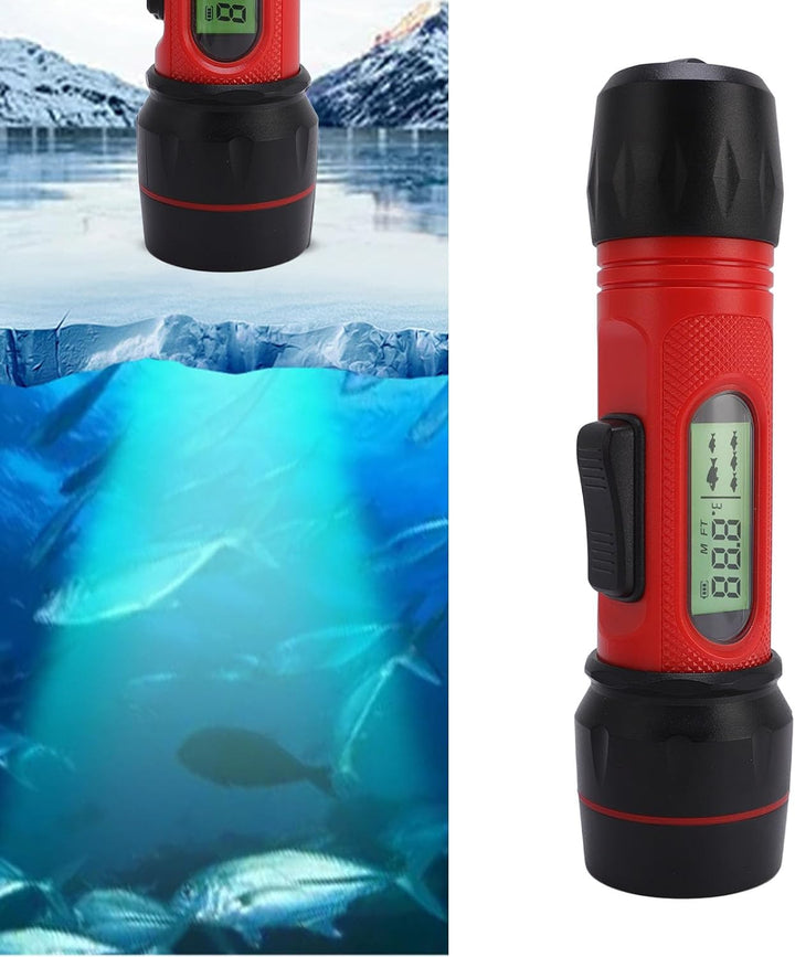 Sonar Fish Finder, Drahtloser Wasserfischfischfischfinder mit LCD -Display, 295,3 Fuss Range, Handhe