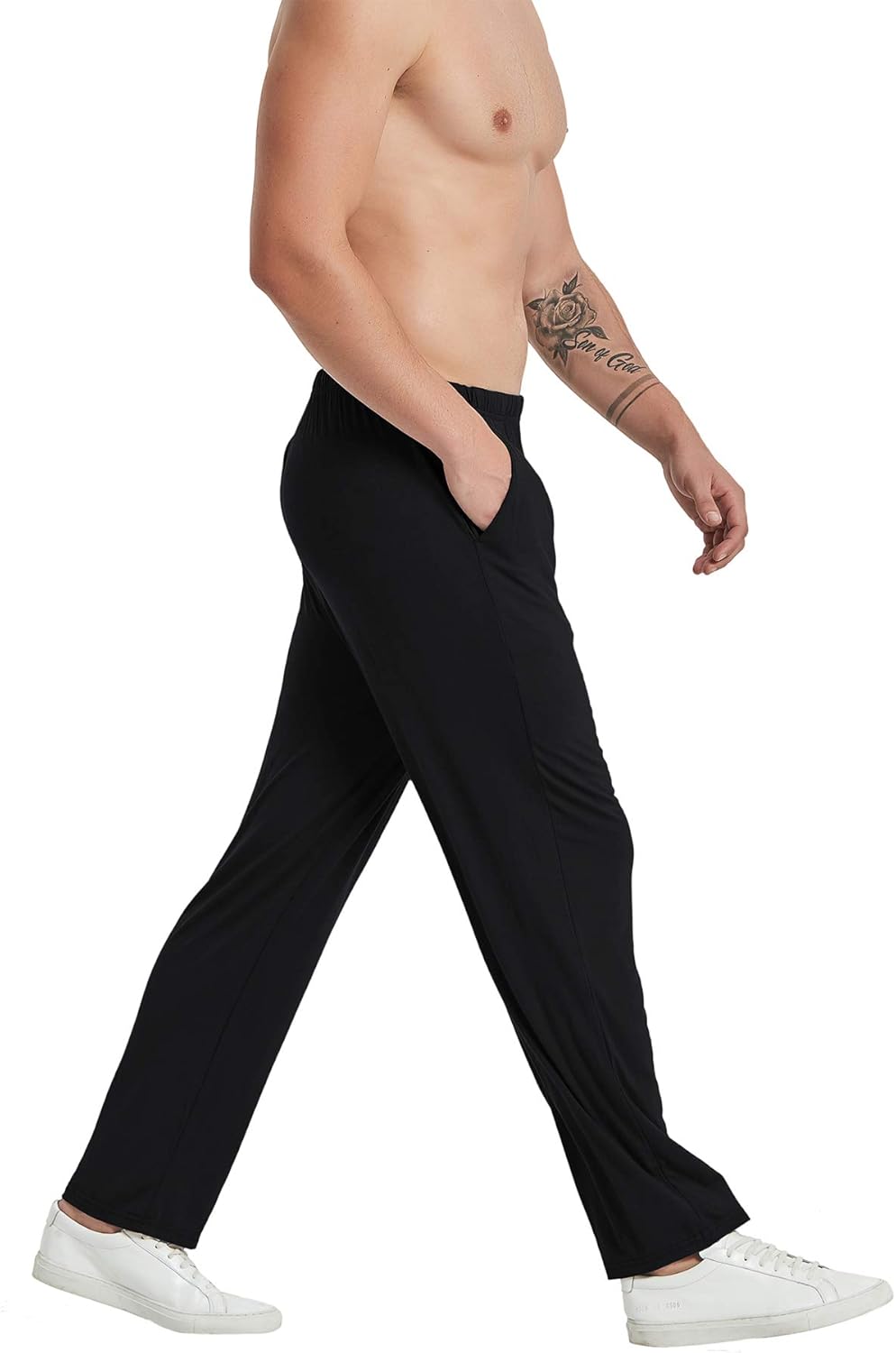 MoFiz Herren Schlafanzughose Lang Modal Pyjamahose Schlafhose Weit Loungewear S 3 Pack-02, S 3 Pack-