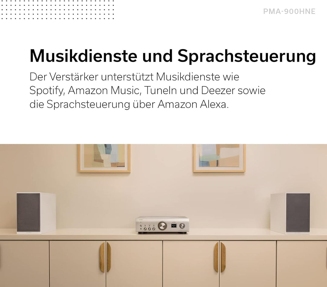 Denon PMA-900HNE HiFi Verstärker, Stereo Verstärker Mit HEOS Built-in, 2x85W, Eingebauter Phono-Vorv