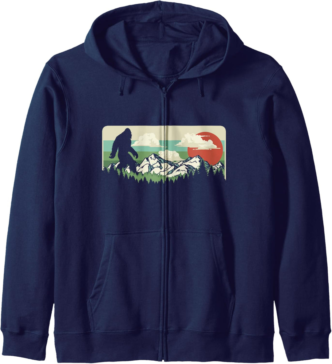 Bigfoot Nature & Outdoor Vintage Mountains Retro Kapuzenjacke