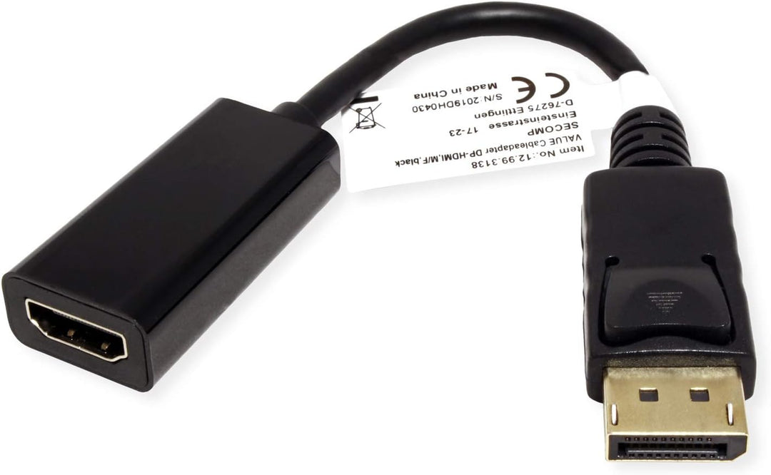 VALUE DisplayPort-HDMI Adapter, DP ST - HDMI BU