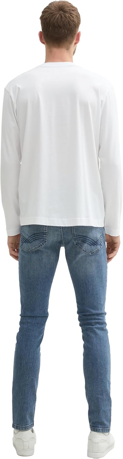 TOM TAILOR Herren Troy Slim Jeans 30W / 30L 10113 - Clean Mid Stone Blue Denim, 30W / 30L 10113 - Cl