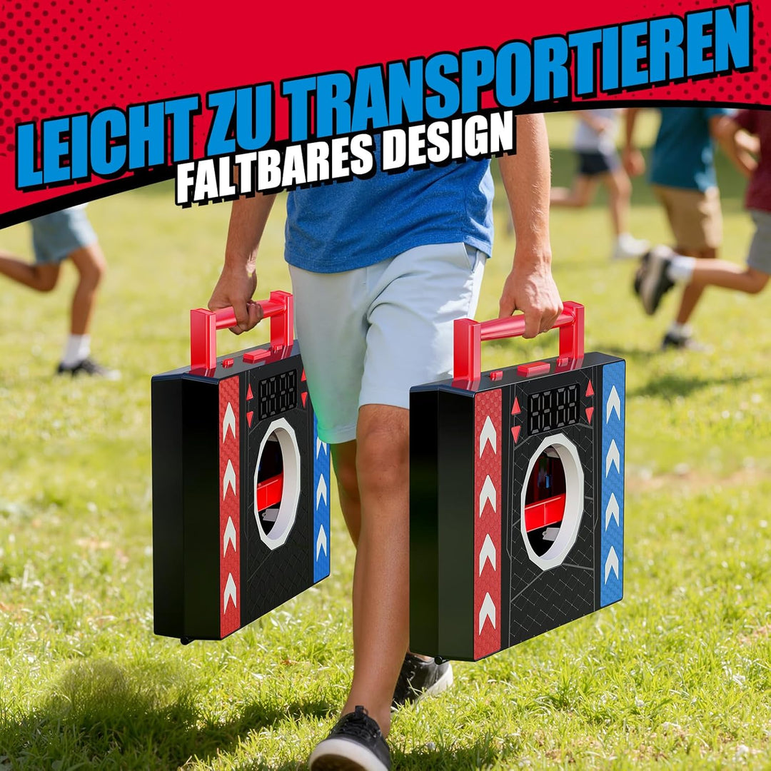 Cornhole Spiel Outdoor Innenbereich, Elektronisch Cornhole mit Musik & Licht, Automatischer Punktzäh