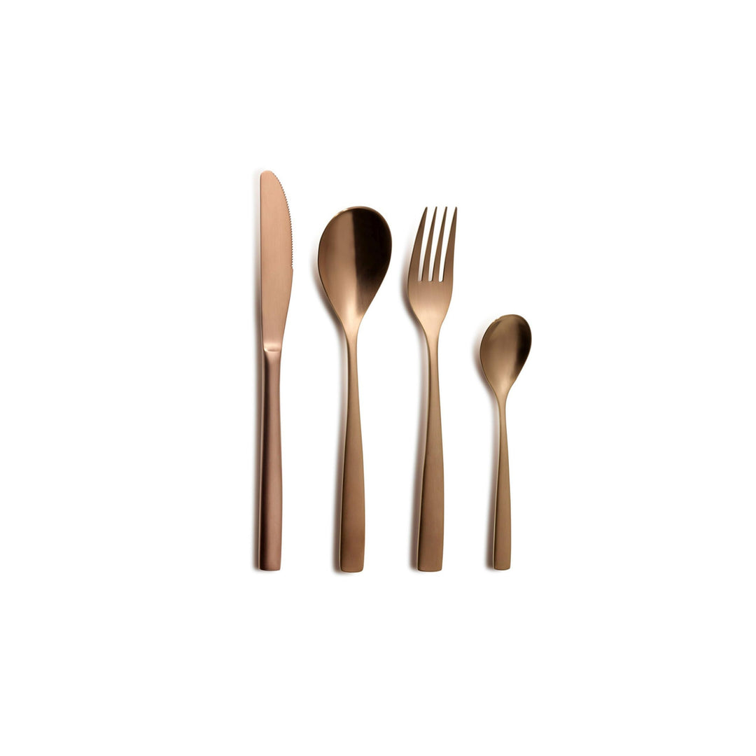 Comas Besteck-Set Barcelona Kupfer 24 Teile Edelstahl 18/10 - 3 mm / PVD-Beschichtung / Kupfer-Finis