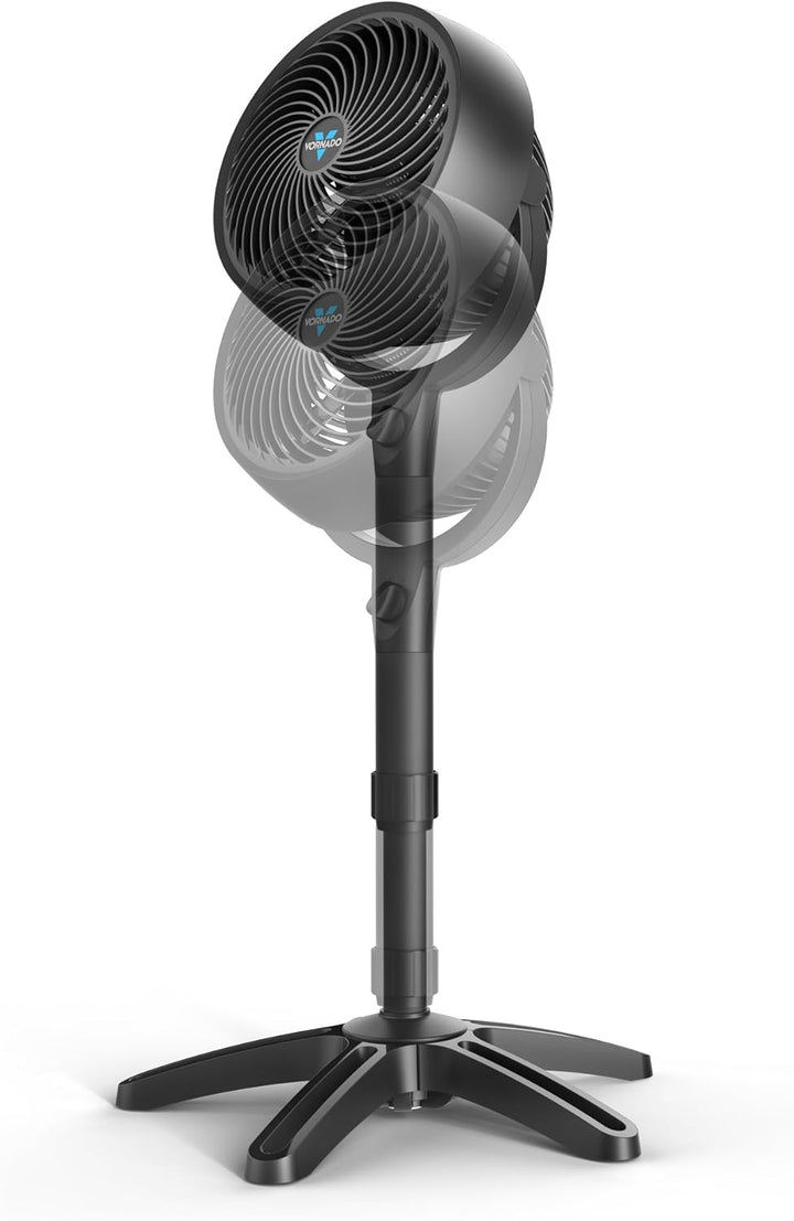 Vornado 683 Standventilator - Standlüfter Höhenverstellbar 42W mit 3 Stufen - Flüsterleise - Schwarz
