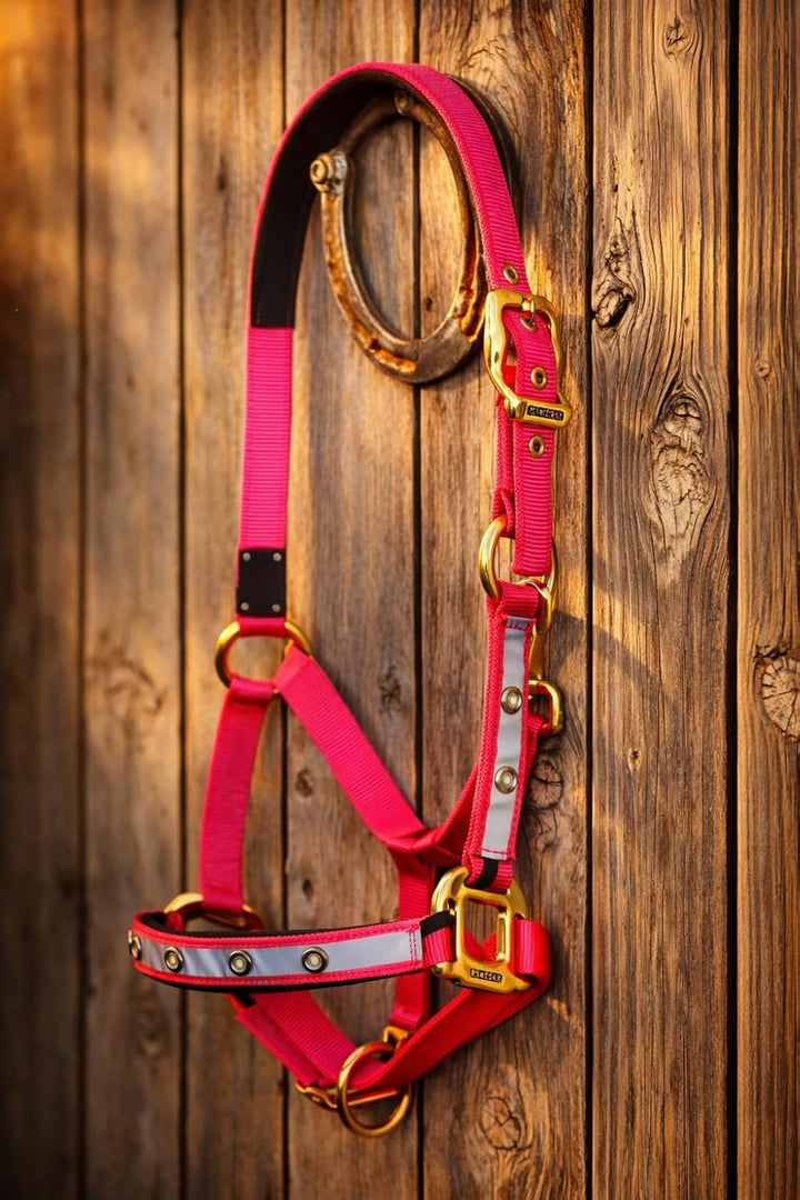Reinecke Equestrian Premium Leuchthalfter Reflexhalfter Sicherheitshalfter Stallhalfter Weidehalfter