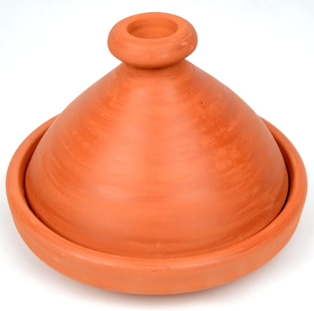 Tajine, original aus Marokko, für 1-2 Person, Ø 26 cm, Handmade, handgetöpfert aus Marrakesch, frei
