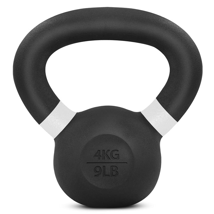 Yes4All 4-32kg Powdercoat Kettlebell aus Gusseisen, Schwunghantel, Kugelgewicht A. 4kg, A. 4kg