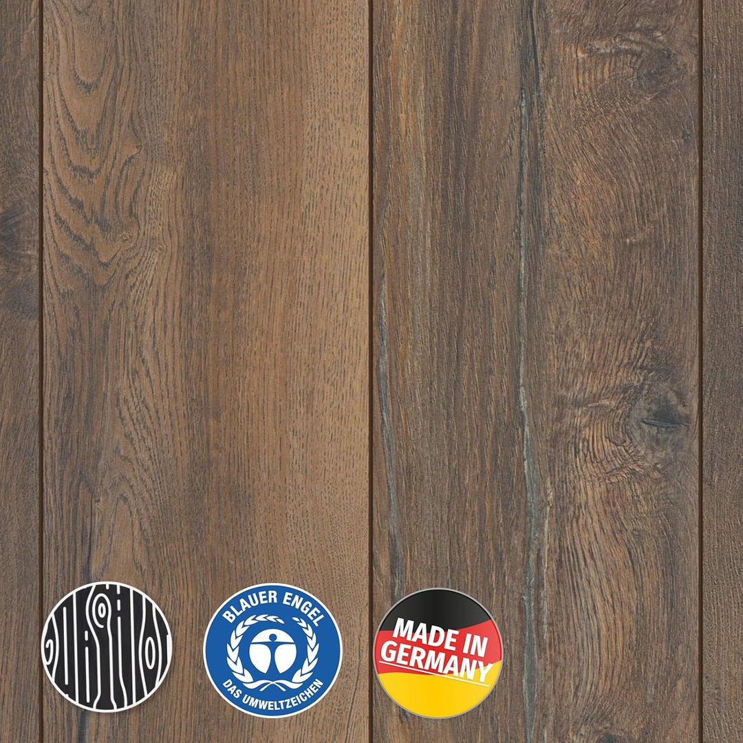 Laminat Harbour Oak – rustikale Landhausdiele in robuster 12 mm Stärke, Robusto Serie, 180 × 1375 mm