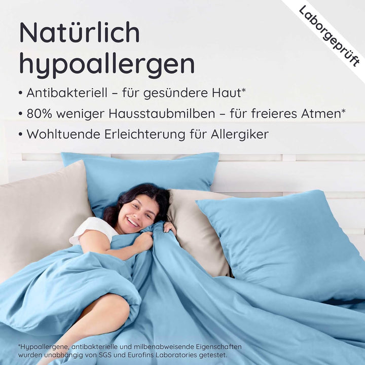 Bambaw Bambus Deckenbezug 155x220 cm, Anti Schwitz Bettwäsche für den Sommer, 100% Bambus Bettdecken
