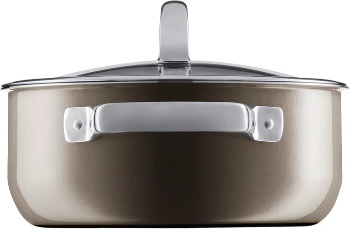 WMF Fusiontec Mineral Kochtopf klein 20cm, Glasdeckel, Bratentopf Induktion 2,4l, High-Tech Keramik,