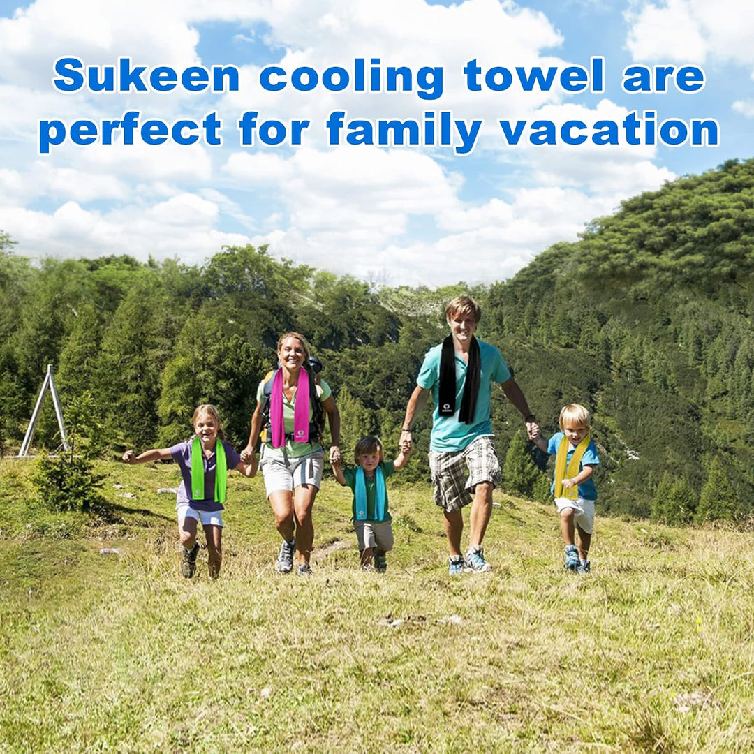 Sukeen Kühltuch Set, kühlendes Handtuch Kühltücher Hals, Handtuch kühlend, Cooling Towel, Kühltücher