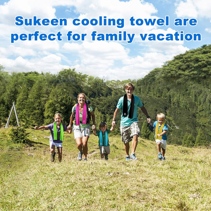 Sukeen Kühltuch Set, kühlendes Handtuch Kühltücher Hals, Handtuch kühlend, Cooling Towel, Kühltücher