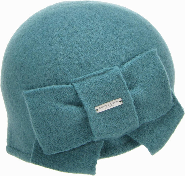 Seeberger Walkbeanie aus Schurwolle - Türkis (59) - One Size