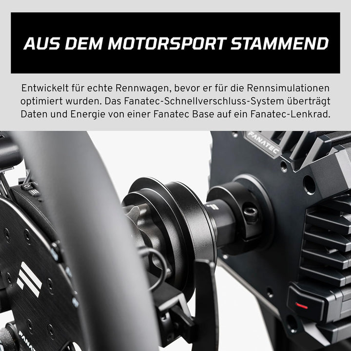 Corsair FANATEC Sim Racing QR2 Wheel-Side – Motorsport Stammender Schnellverschluss, Aluminium-Druck