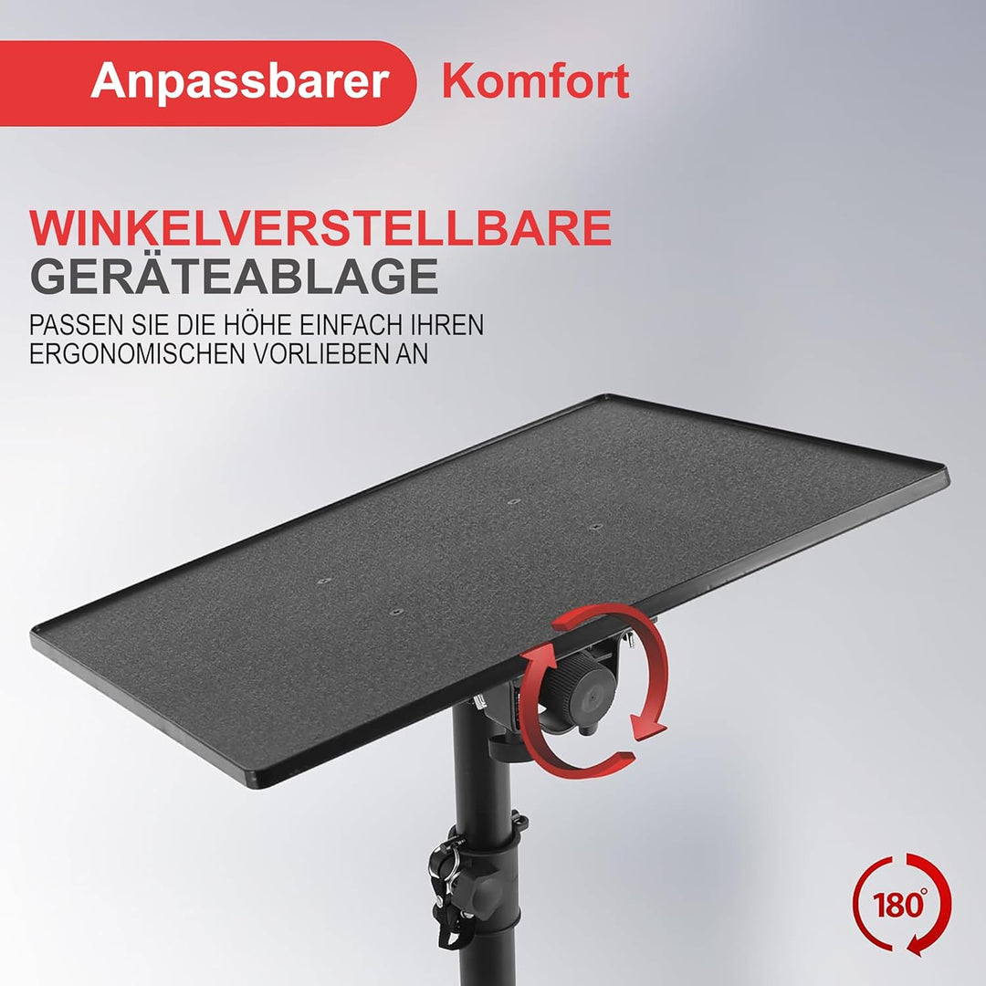 Pyle Laptop Ständer Beamer Stativ & Halterung, Projektor Ständer & Winkelverstellbares Dreibein-Stat