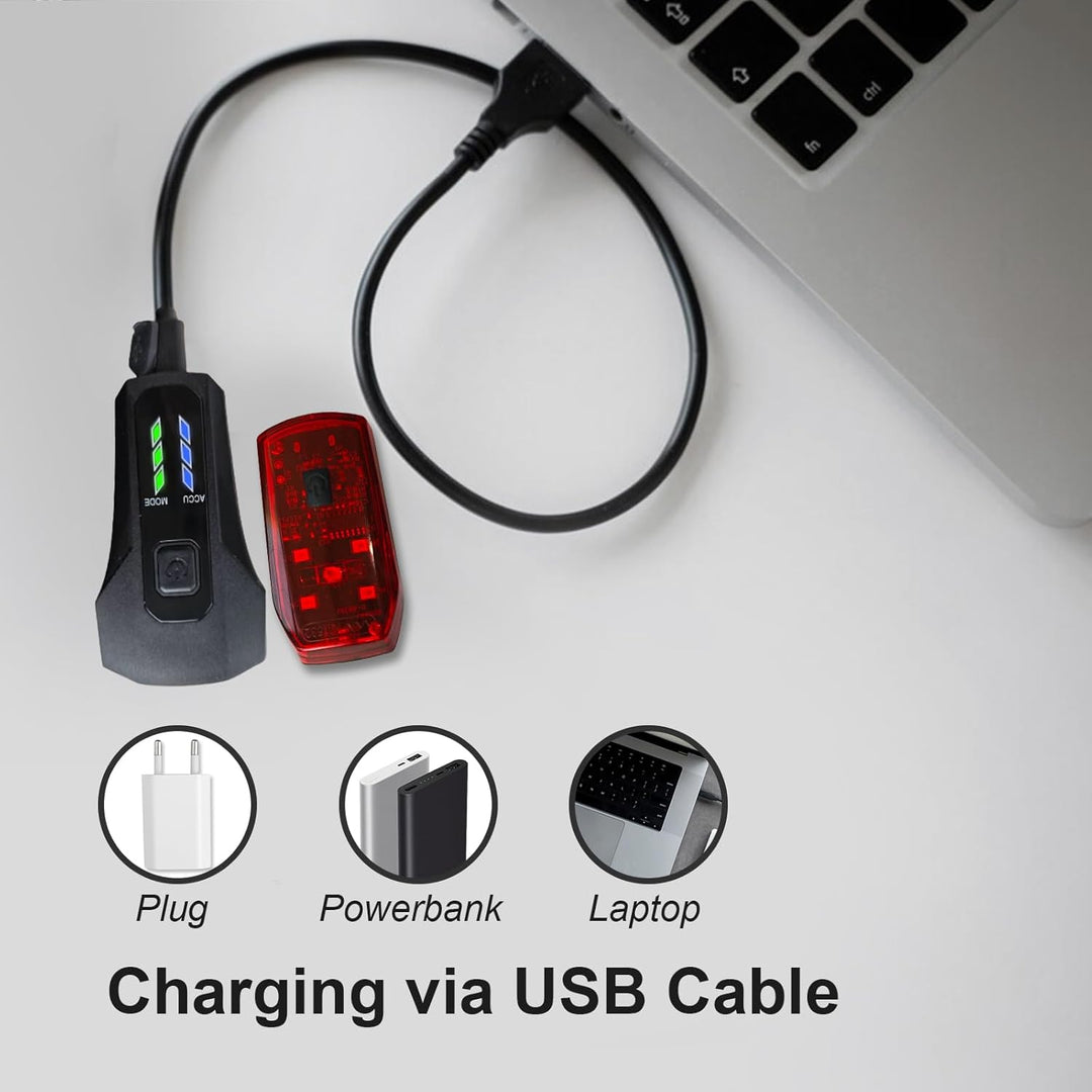 ANTELA Fahrradlicht Set StVZO Zugelassen Fahrrad Licht LED USB-C Aufladbar, IPX4 Fahrradbeleuchtung