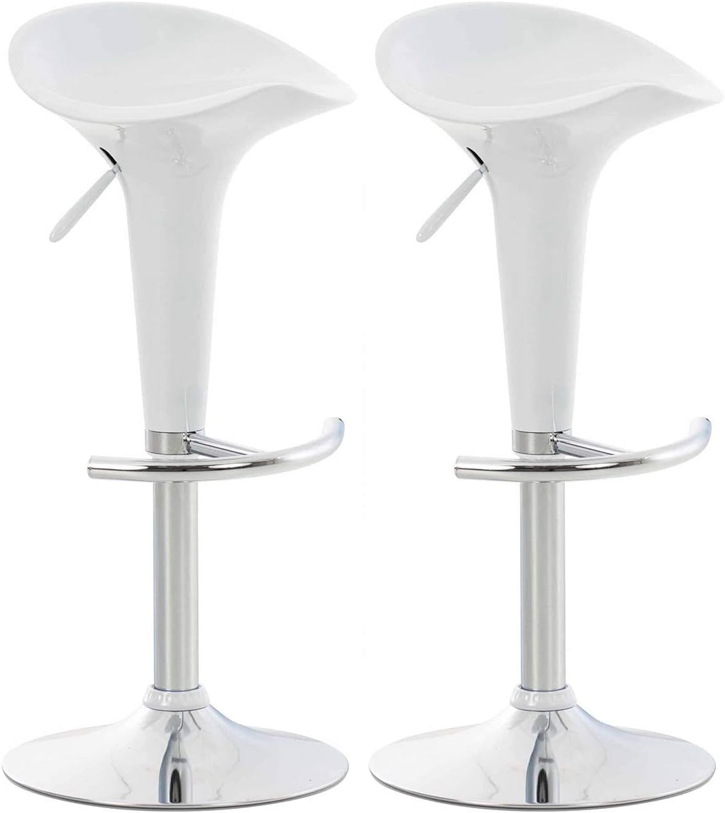 CLP 2er Set Barhocker Saddle Mit Drehbarem Kunsttoffsitz Und Fussablage I Höhenverstellbarer Hocker