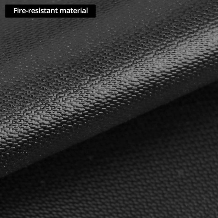 QWORK® Feuerfeste Unterlage Rund 100CM - Feuerschutzmatte für Feuerschale und Grill - Faltbare und L