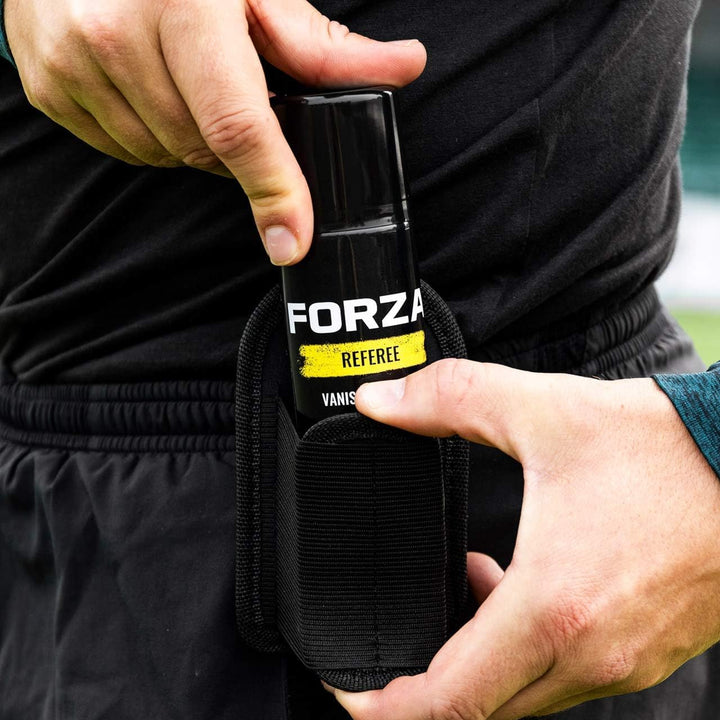 FORZA Fussball-Schiedsrichter-Verschwindungsspray – Nicht permanenter Schaumspray – Holster optional